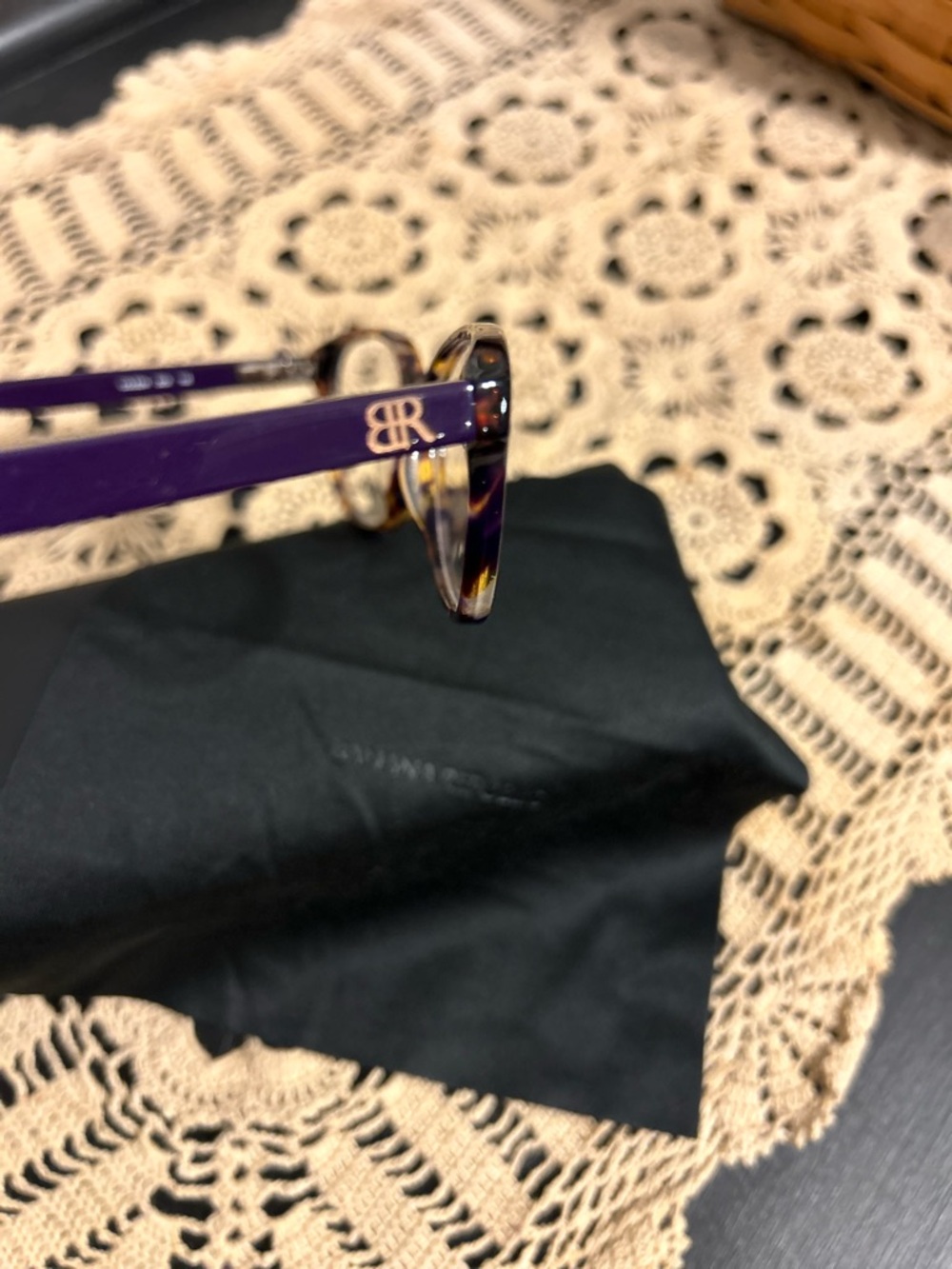 Banana Republic Tortoiseshell Prescription Frames with Purple Temples - Picture 6 of 8